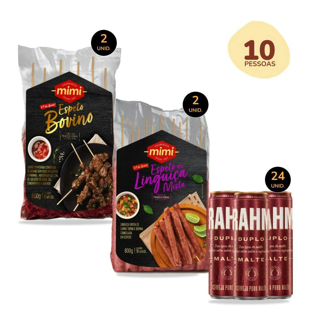 Kit Espetinhos 10 Pessoas Bg  Bom Gourmet - Carnes Express